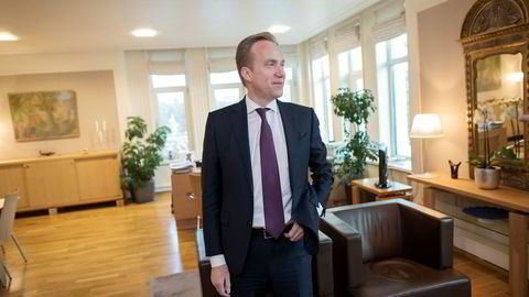 Utenriksminister Børge Brende (H) på sitt kontor.