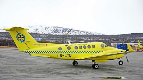 Luftambulansefly fra Lufttransport på Tromsø Lufthavn. Foto: Rune Stoltz Bertinussen / NTB scanpix