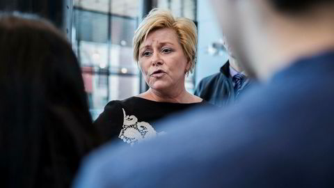 Finansminister Siv Jensen.