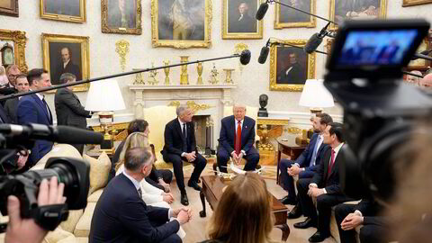 Canadas statsminister Mark Carney og USAs president Donald Trump møttes i Det hvite hus i Washington tirsdag.