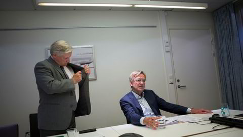 Administrerende direktør Mikkel Berg (t.v) og tidligere styreleder Stig Grimsgaard Andersen i Silver.