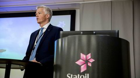 Statoils finansdirektør Hans Jakob Hegge presentere tallene for andre kvartal.