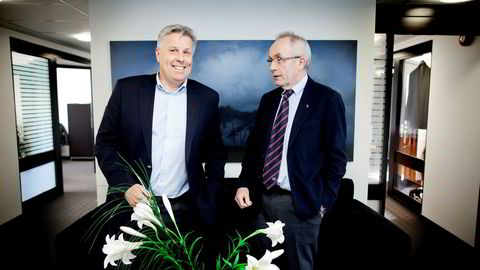 Inkassokameratene Jon H. Nordbrekken (til høyre) og Olav Dalen Zahl startet og driver gjeldsporteføljekjøp- selskapet B2 Holding og merker stor uro blant bankene i Sør-Europa.