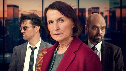 Nils Strunk (fra venstre), Karen-Lise Mynster og David Dencik spiller i «Andre folks penge».