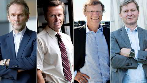 Fra venstre: Harald Magnus Andreassen, Ove Gusevik, Peter Hermanrud og Pål Ringholm forlater Swedbank.