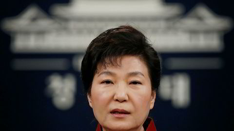 Sør-Koreas president Park Geun-hye her avbildet i presidentpalasset i fjor.