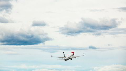 Et Norwegian-fly tar av fra Oslo Lufthavn Gardemoen.