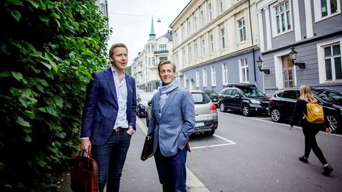 Daglig leder Kjetil J. Olsen (til venstre) i Husleie.no og investor Grunde Eriksen tror det er et betydelig marked for billig forvaltning av utleieforhold.