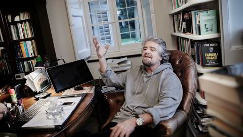 Beppe Grillo er italiensk komiker, skuespiller og politiker leder Femstjernersbevegelsen.
