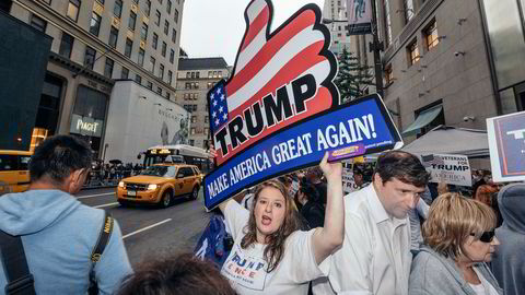 Trump-tilhengere i New York City høsten 2015.