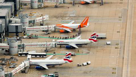 British Airways stoppet all aktivitet ved Gatwick utenfor London i starten av april. Det er usikkert om flyselskapet vil komme tilbake. Bildet er tatt før koronaepidemien.