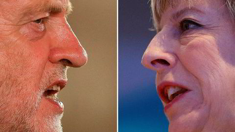 Labours partileder Jeremy Corbyn og Storbritannia statsminister Theresa May, som leder De konservative, innstiller valgkampen.