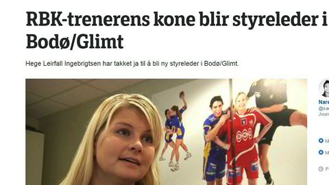 Nyhetssaken i mediene om den nye styrelederen i Bodø/Glimt er et strålende eksempel på kjønnsmakt og diskriminering i norsk idrett, skriver artikkelforfatteren.