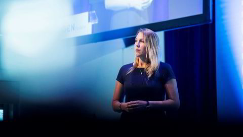 Erica Blomgren spår større svingninger i markedene fremover. Her fotografert på årskonferansen til Skagenfondene tidligere i år.