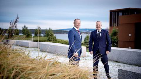 Brasil-sjef Anders Opedal (til høyre) er en kort tur hjemme i Norge. Brasil vil stikke av med de største summene av investeringsbudsjettet til Lars Christian Bacher, sjef for internasjonal virksomhet i Statoil.