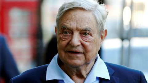 Noen av kjendisinvestor George Soros' shortposisjoner er blitt avslørt ved en feil. Her er han i London i juni i fjor.