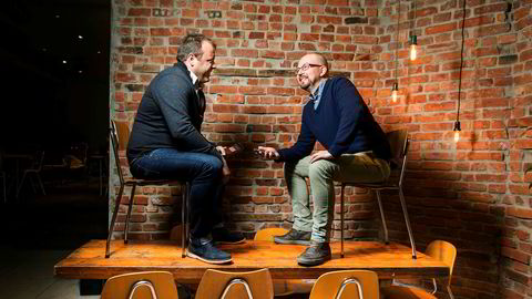 Espen Einn (t.v.) og Kyrre Andersen i Payr vil inn i Sverige i løpet av året, og videre ut i Europa og østover. USA mener de er et overfylt og underutviklet marked.