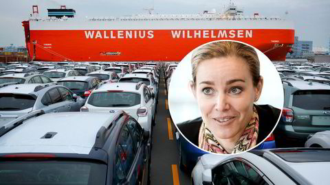 Finansdirektør Rebekka Herlofsen i Wallenius Wilhelmsen er trygg på at rederiet klarer å redusere kostnadene dersom volumene faller som følge av en eventuell toll på import av biler til USA.
