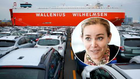 Finansdirektør Rebekka Herlofsen i Wallenius Wilhelmsen er trygg på at rederiet klarer å redusere kostnadene dersom volumene faller som følge av en eventuell toll på import av biler til USA.