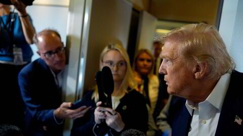 – Jeg synes handelsavtalene fungerer veldig bra – forhåpentlig for alle, men for USA er de veldig, veldig gode, sa president Donald Trump om bord Air Force One fra Skottland til Washington, D.C.