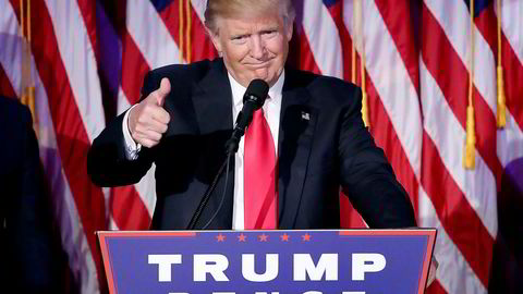 Donald Trump holder sin første tale etter at det ble klart at han ble valgt til USAs neste president.