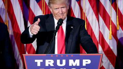 Donald Trump holder sin første tale etter at det ble klart at han ble valgt til USAs neste president.