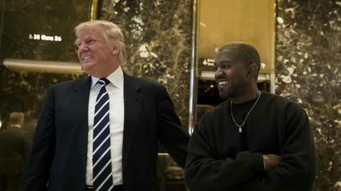 USAs påtroppende president Donald J. Trump og artisten Kanye West i Trump Tower tirsdag.