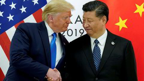 President Donald Trump og Kinas president Xi Jinping. Deres to land har vært i handelskrig i flere måneder.