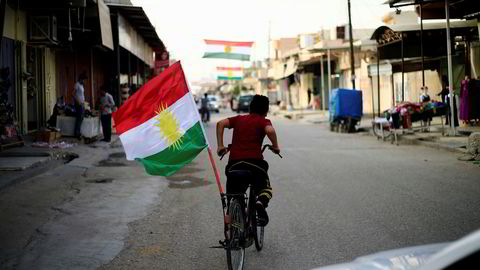 Over 70 prosent av innbyggerne i irakisk Kurdistan stemte mandag. Bildet er fra Tuz Khurmato, en by mellom Iraks hovedstad Bagdad og den kurdiske regionshovedstaden Erbil.