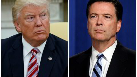 President Donald Trump (t.v.) og tidligere FBI-sjef James Comey (t.h.) anklager hverandre for løgn.
