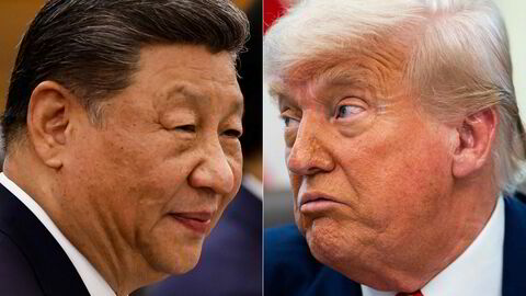 USAs president Donald Trump sier Kinas president Xi Jinping (til venstre) «trolig» vil godkjenne kjøpet av Tiktok.
