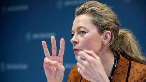 Korrupsjonsjeger Eva Joly hevder Økokrim, her ved konstituert sjef Hedvig Moe, mangler «visjoner».