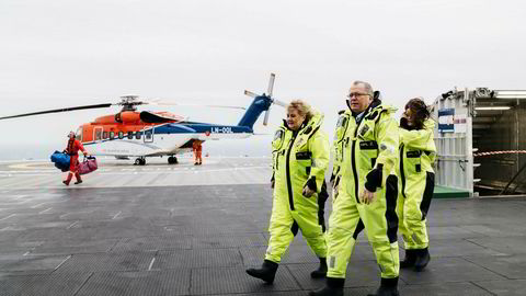 Statsminister Erna Solberg og Eqinor sjef Eldar Sætre kommer for å åpne Johan Sverdrup - feltet i Nordsjøen.