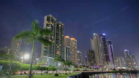 Panama mener det ikke fortjener å stå på svarteliste over skatteparadiser. Bildet viser solnedgang i Panama City.