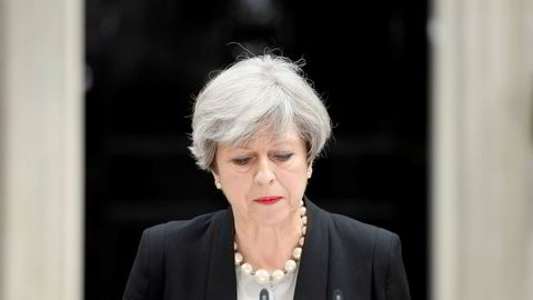 Theresa May talte utenfor statsministerboligen 10 Downing Street tirsdag. Det var «hverken ordene eller fremføringen til noen stor orator». Men talen «var perfekt», kommenterte Tom Peck i The Independent.