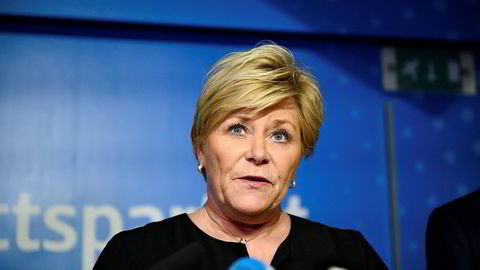 Frp-leder Siv Jensen greide å presse ut noen milliarder til fra regjeringen.