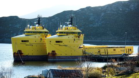 Supplybåtene «World Opal» og «World Peridot» fra World Wide Supply ligger i opplag i Torvik i Herøy kommune.