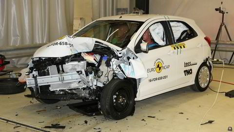 Ford Ka+ får bare tre stjerne i kollisjonstest av Euro NCAP.