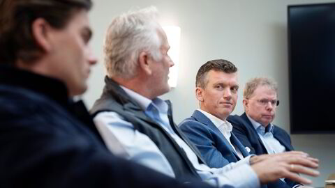 Et milliardprosjekt sammen med Alfred Ydstebø i Stavanger blir første prosjekt for nystartede Saxon Property. Selskapet eies av Bjørn Vedal (nummer to fra venstre og Knut N.T. Ugland. I forgrunnen Espen Skeimo Vedal og helt til høyre Øystein Beisland.