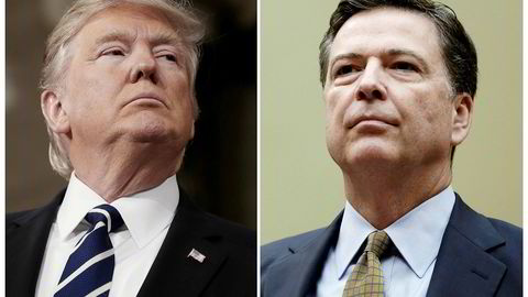 President Donald Trump har sparket FBI-sjef James Comey (til høyre). Reaksjonene er kraftige.