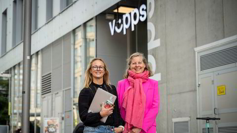 Sjef i Vipps Mobil Elisabeth Haug (til venstre) og Berit Svendsen, leder for Vipps' internasjonale satsing.