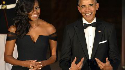 Tidligere USA-president Barack Obama og førstedame Michelle Obama har satt prisrekord for en presidents memoarer. Her i forbindelse med en statsmiddag for det kinesiske presidentparet i Washington, september 2015.