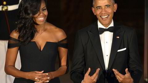 Tidligere USA-president Barack Obama og førstedame Michelle Obama har satt prisrekord for en presidents memoarer. Her i forbindelse med en statsmiddag for det kinesiske presidentparet i Washington, september 2015.