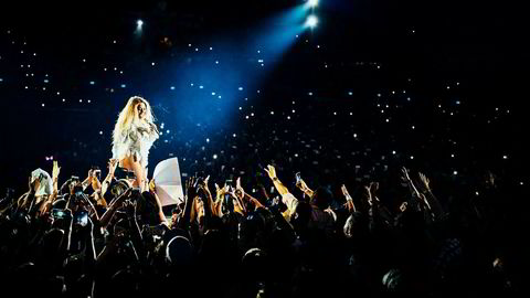 Beyoncé gikk rett til topps på VG-lista basert på lyttertallene hennes på Tidal. Her står hun på scenen under Coachella-festivalen i California i april i år.