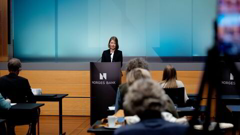 Neste torsdag tas ny rentebeslutning i Norges Bank. Sentralbanksjef Ida Wolden Bache.