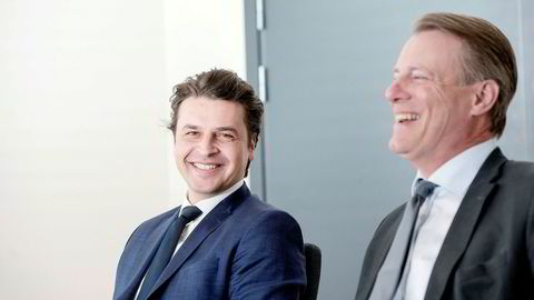 – Vi har investeringskapasitet på over ti milliarder kroner uten å måtte selge noe. Så vi kan i teorien gjøre noen veldig store enkeltinvesteringer, sier Ferds konsernsjef Morten Borge (til venstre). Investeringsselskapet eies av Johan H. Andresen (til høyre) og hans to døtre.