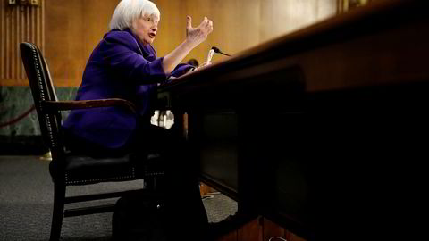 Federal Reserve Chair Janet Yellen testifies before a Senate Banking, Housing, and Urban Affairs Committee hearing on the âäœSemiannual Monetary Policy Report to the Congressâä on Capitol Hill in Washington, U.S., February 14, 2017. REUTERS/Joshua Roberts