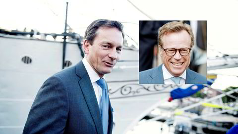 De to toppsjefene i DHT Holdings Trygve Preben Munthe (innfelt) og Svein Moxnes Harfjeld er blant de best lønnede toppsjefene i Norge.