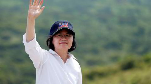 Taiwans president Tsai Ing-wen under en militærøvelse i august i fjor.