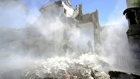Eksplosjonsområde i Syrias hovedstad Damaskus tidligere denne måneden